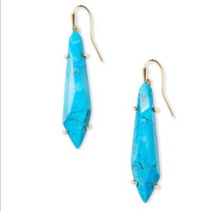 Kendra Scott Drop Earrings in Aqua Howlite
